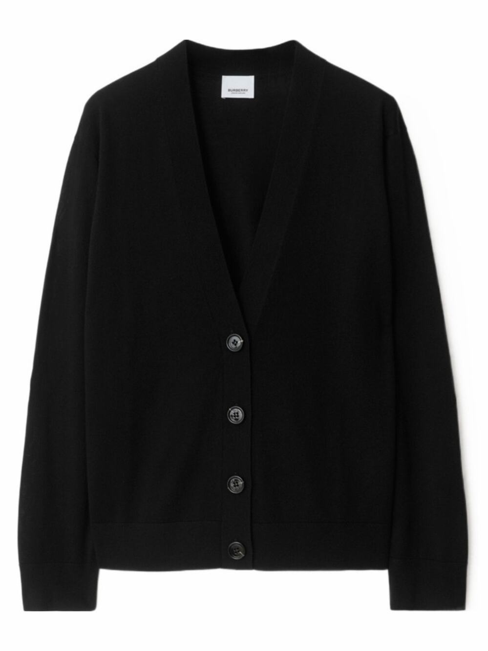 Burberry woman’s Black V-Neck Button Front Women's Cashmere Cardigan S